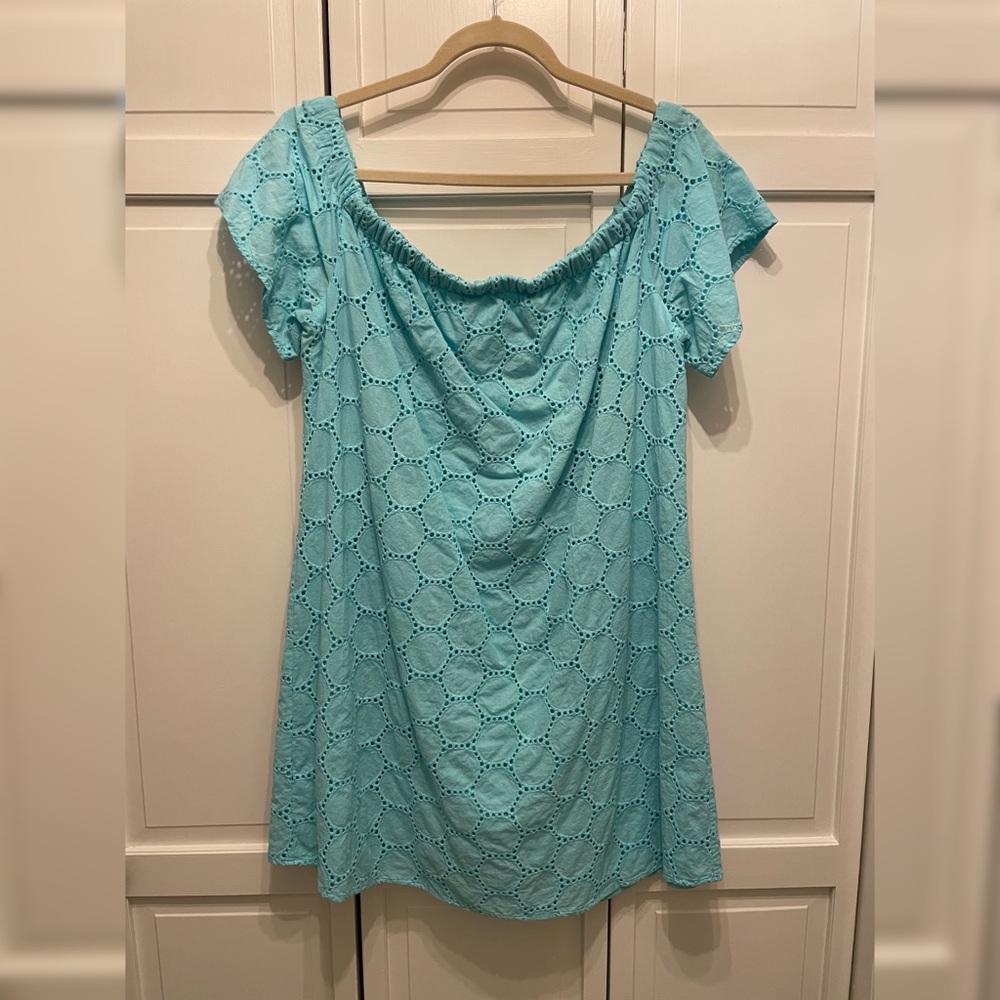 STS Sail to Sable Off the Shoulder Eyelet Dress XL